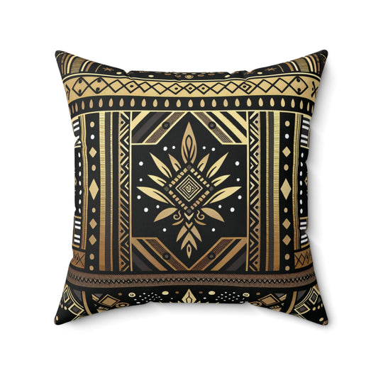 Square Pillow - Majestic Brush Tribal and Divine Vibe