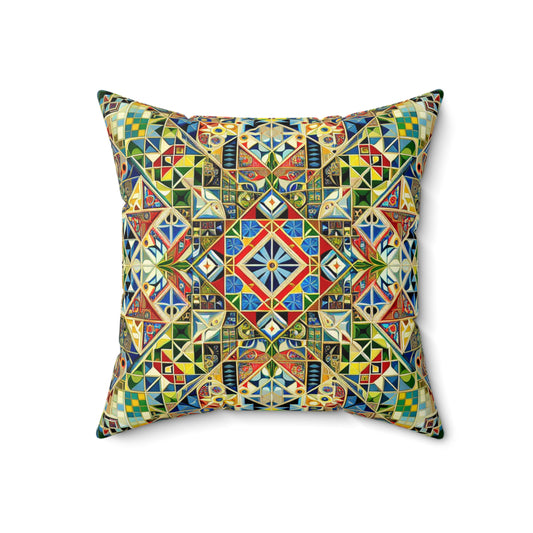 Square Pillow Art Nouveau Revival Inspired Creation